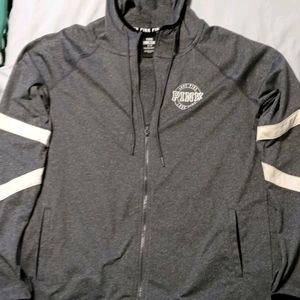 PINK hooded zip front jacket